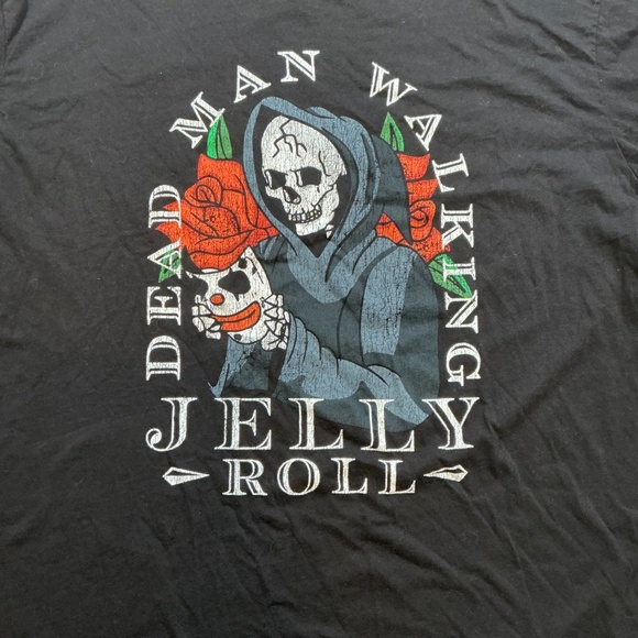 Jelly Roll Dead Man Walking Graphic Band Tee Black 2XL - Picture 3 of 7
